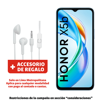X5B 128GB Azul + Audífono